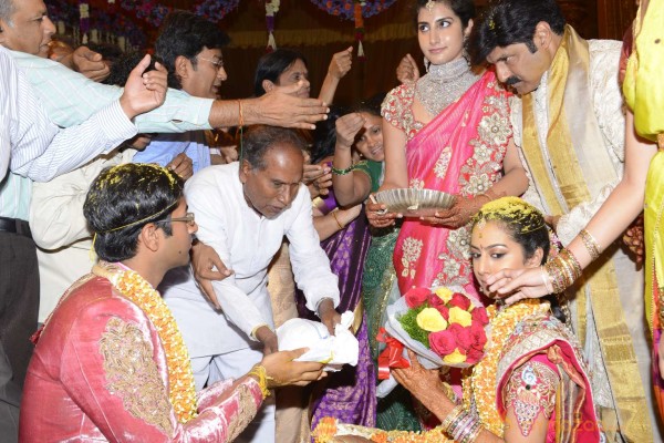 Balakrishna's Daughter Tejaswini Weds Sri Bharat Wedding Photos 