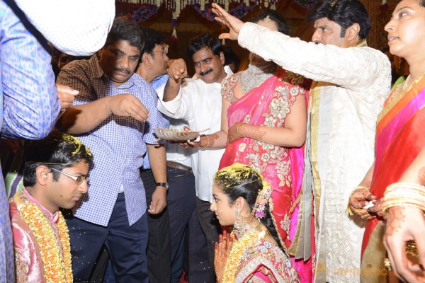 Balakrishna's Daughter Tejaswini Weds Sri Bharat Wedding Photos 