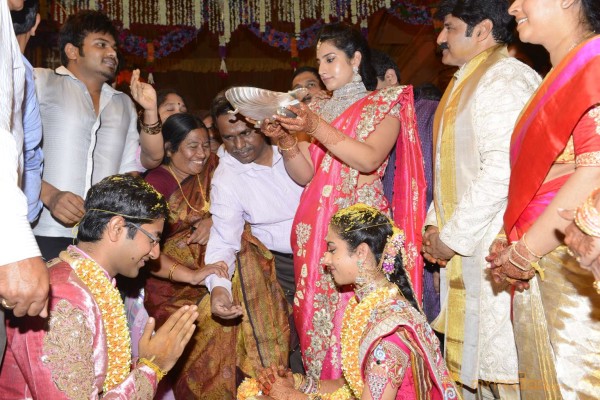 Balakrishna's Daughter Tejaswini Weds Sri Bharat Wedding Photos 