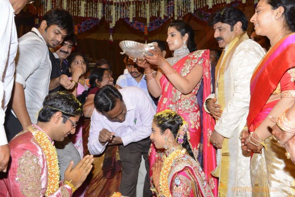 Balakrishna's Daughter Tejaswini Weds Sri Bharat Wedding Photos 