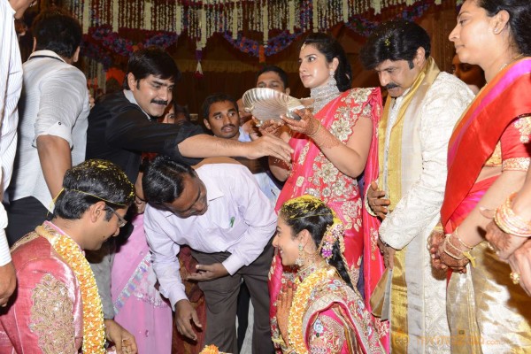 Balakrishna's Daughter Tejaswini Weds Sri Bharat Wedding Photos 