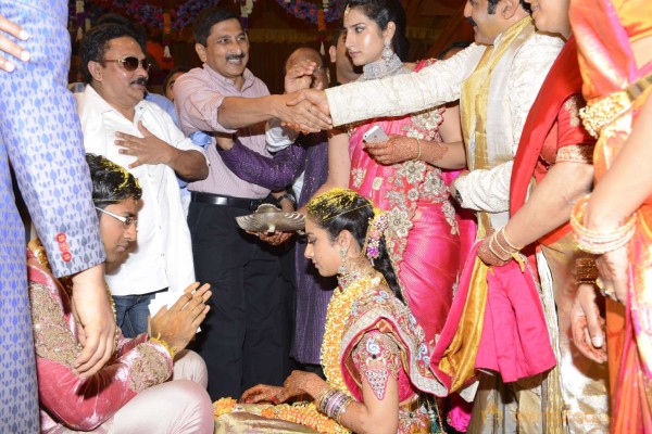 Balakrishna's Daughter Tejaswini Weds Sri Bharat Wedding Photos 