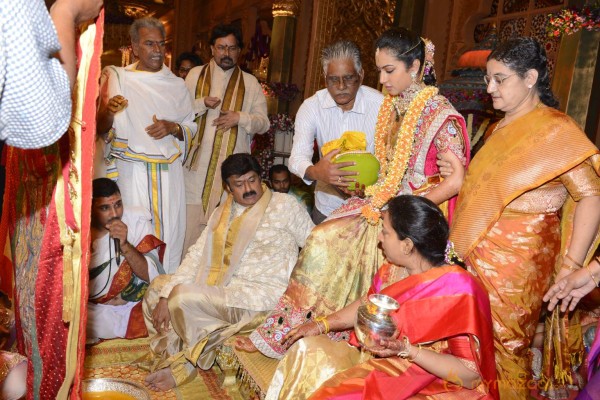 Balakrishna's Daughter Tejaswini Weds Sri Bharat Wedding Photos 