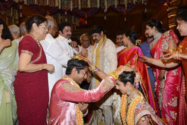 Balakrishna's Daughter Tejaswini Weds Sri Bharat Wedding Photos 