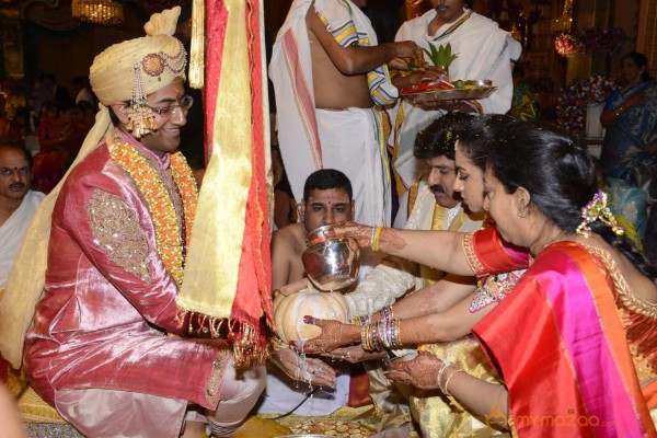 Balakrishna's Daughter Tejaswini Weds Sri Bharat Wedding Photos 