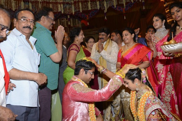 Balakrishna's Daughter Tejaswini Weds Sri Bharat Wedding Photos 