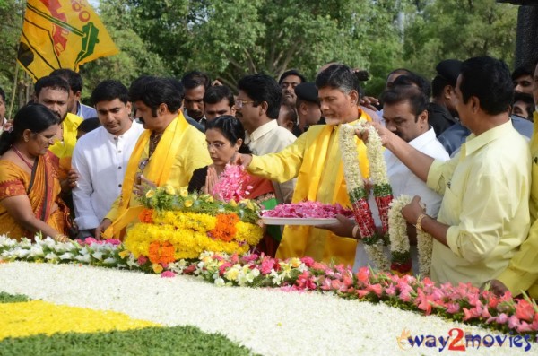 Nandamuri Family at NTR Ghat 