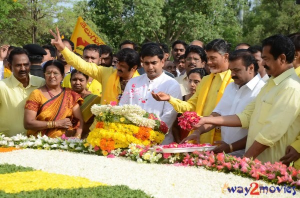 Nandamuri Family at NTR Ghat 