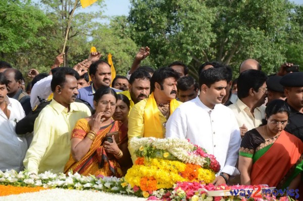 Nandamuri Family at NTR Ghat 