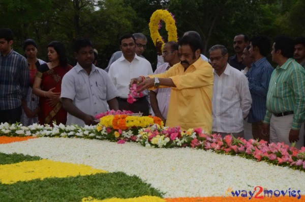 Nandamuri Family at NTR Ghat 