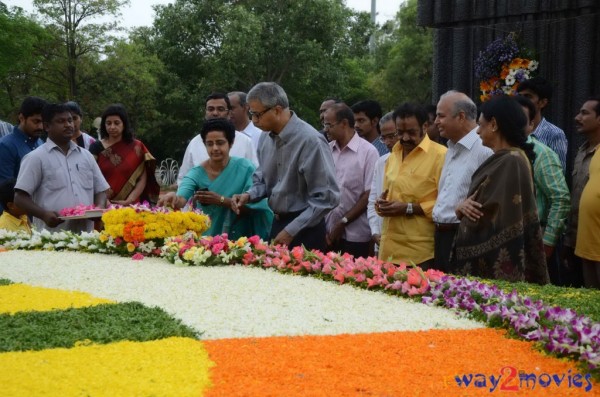 Nandamuri Family at NTR Ghat 