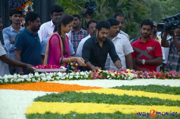 Nandamuri Family at NTR Ghat 