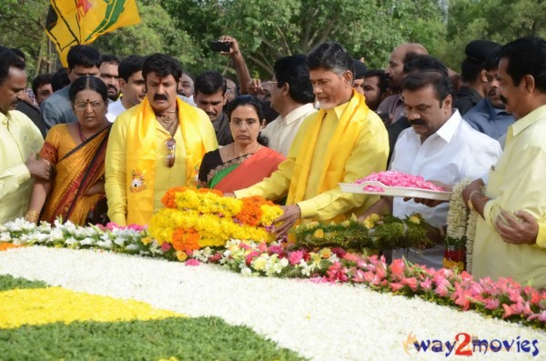 Nandamuri Family at NTR Ghat 