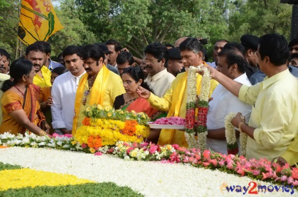 Nandamuri Family at NTR Ghat 