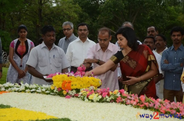 Nandamuri Family at NTR Ghat 