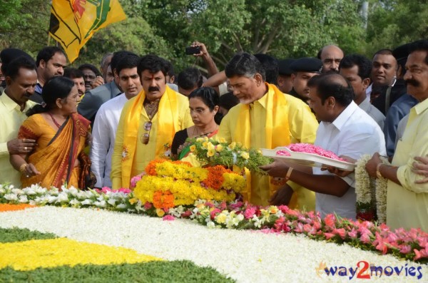 Nandamuri Family at NTR Ghat 