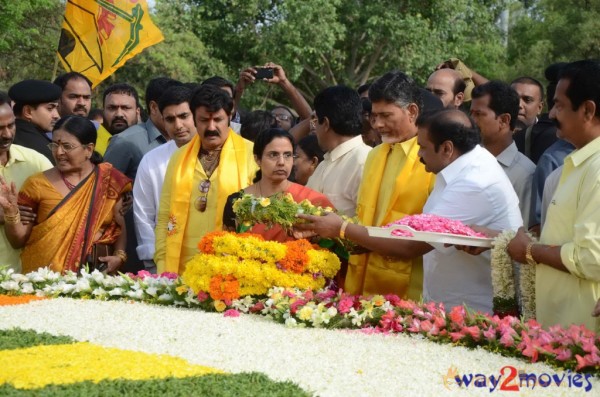 Nandamuri Family at NTR Ghat 