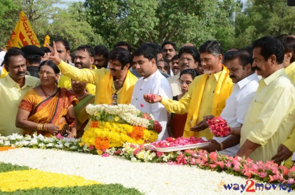 Nandamuri Family at NTR Ghat 