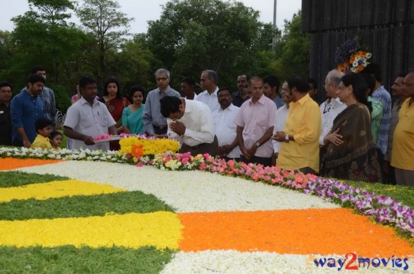 Nandamuri Family at NTR Ghat 