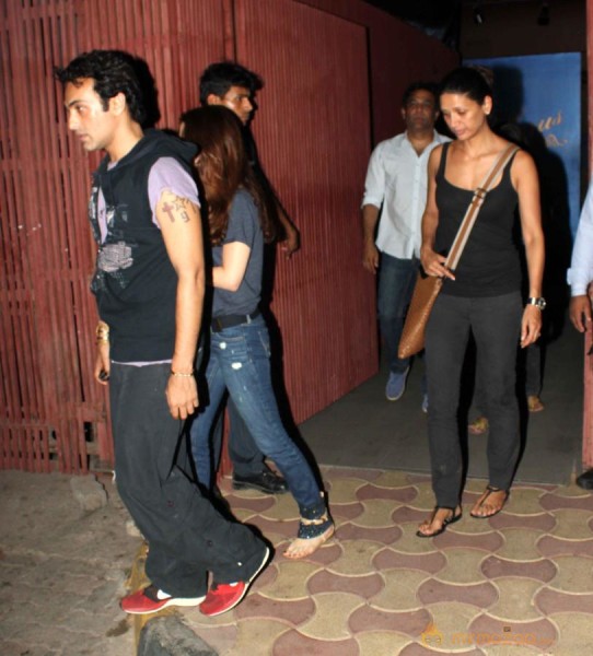 Arjun Rampal and Mehar Rampal Snapped at PVR 