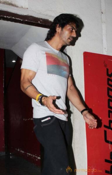 Arjun Rampal and Mehar Rampal Snapped at PVR 