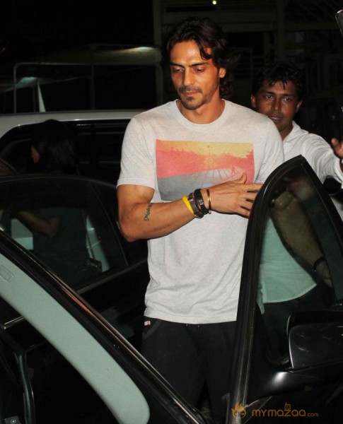 Arjun Rampal and Mehar Rampal Snapped at PVR 
