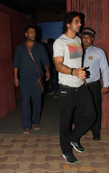 Arjun Rampal and Mehar Rampal Snapped at PVR 