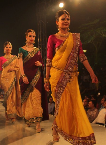 Models Saree Fashion Show Photos