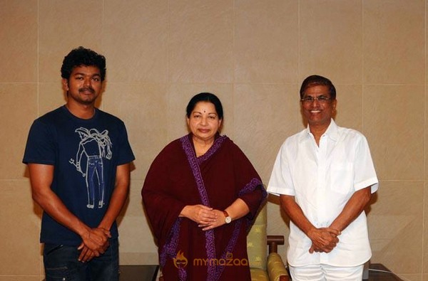 Vijay and KB Wishes to Hon'ble Chief Minister Stills