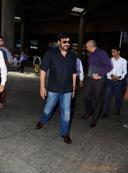 Mega Star at Mumbai Airport Photos