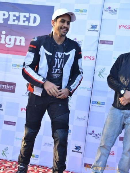 NAGA CHAITANYA AT STOP SPEED CAMPAIGN