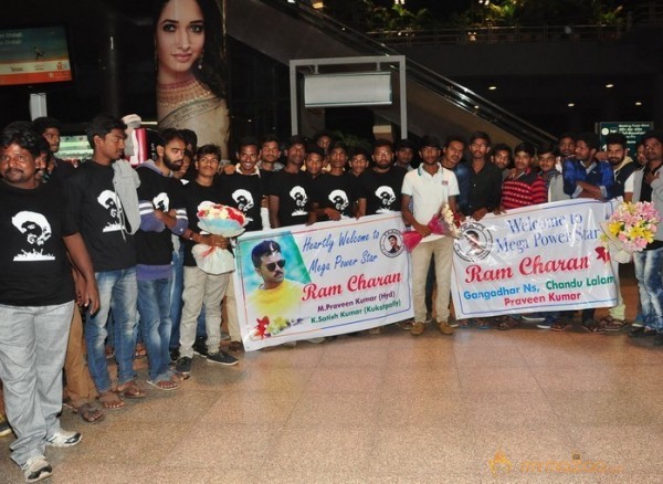 Ram Charan at Shamshabad Airport