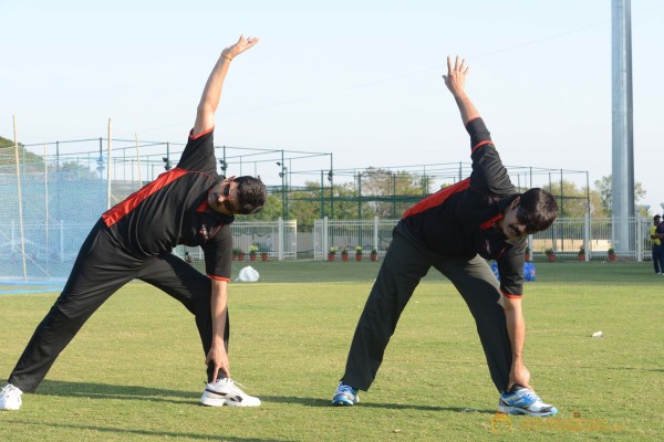 CCL 3 Telugu Warriors Team Practising At Ranchi 