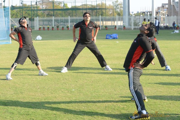 CCL 3 Telugu Warriors Team Practising At Ranchi 