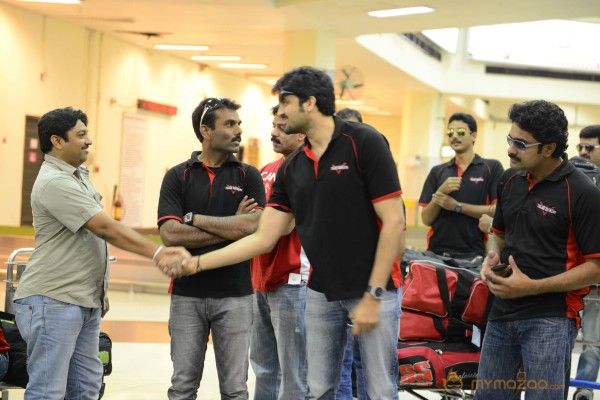 CCL 3 Telugu Warriors Team Practising At Ranchi 