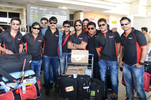 CCL 3 Telugu Warriors Team Practising At Ranchi 