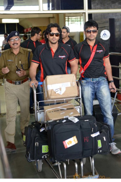 CCL 3 Telugu Warriors Team Practising At Ranchi 