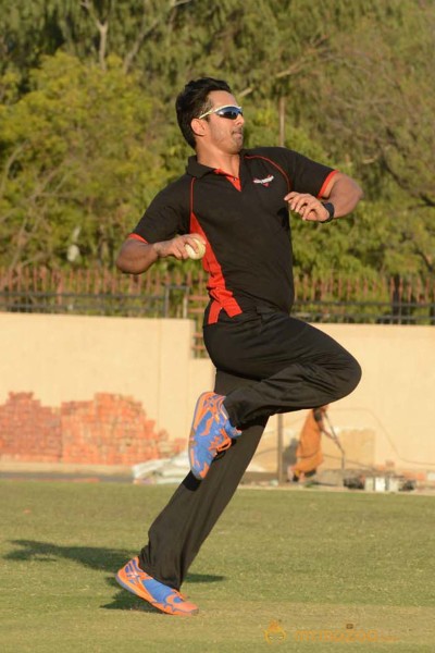 CCL 3 Telugu Warriors Team Practising At Ranchi 