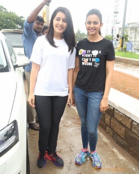 Rakul Preet Singh and Raashi Khanna at Haritha Haram Event