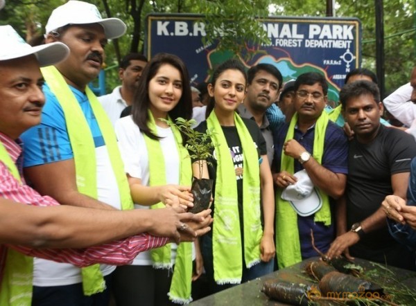 Rakul Preet Singh and Raashi Khanna at Haritha Haram Event
