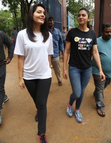Rakul Preet Singh and Raashi Khanna at Haritha Haram Event