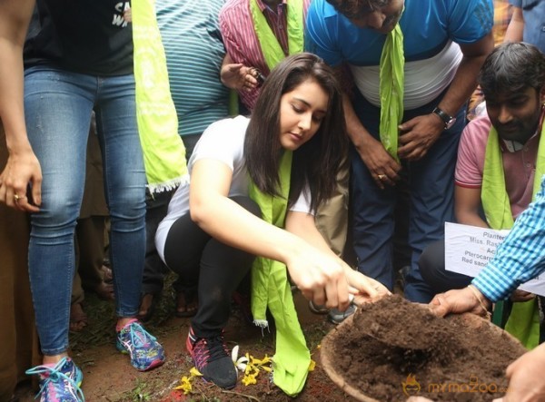 Rakul Preet Singh and Raashi Khanna at Haritha Haram Event