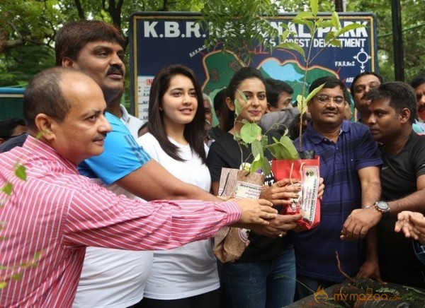 Rakul Preet Singh and Raashi Khanna at Haritha Haram Event