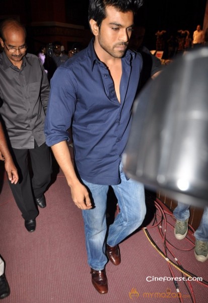 Ram Charan At Yamudiki Mogudu Audio Launch Pics