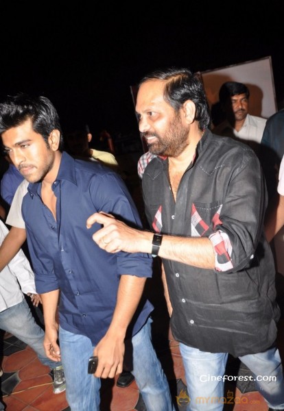 Ram Charan At Yamudiki Mogudu Audio Launch Pics