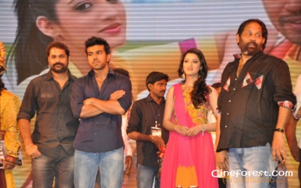 Ram Charan At Yamudiki Mogudu Audio Launch Pics