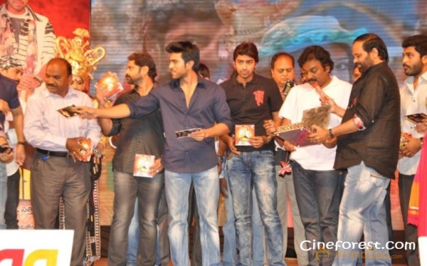 Ram Charan At Yamudiki Mogudu Audio Launch Pics