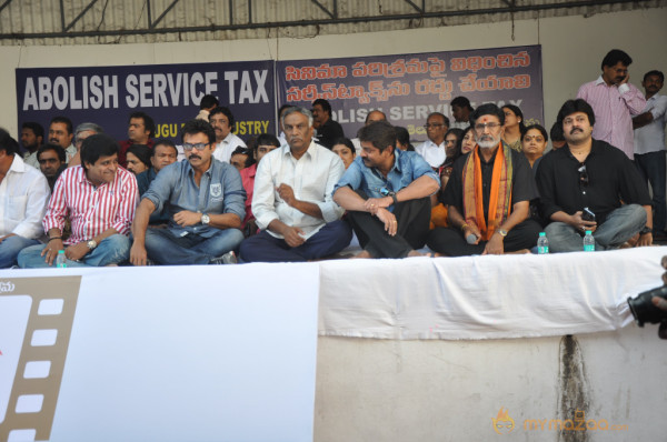 Telugu Film Industry Protest Against Service Tax 