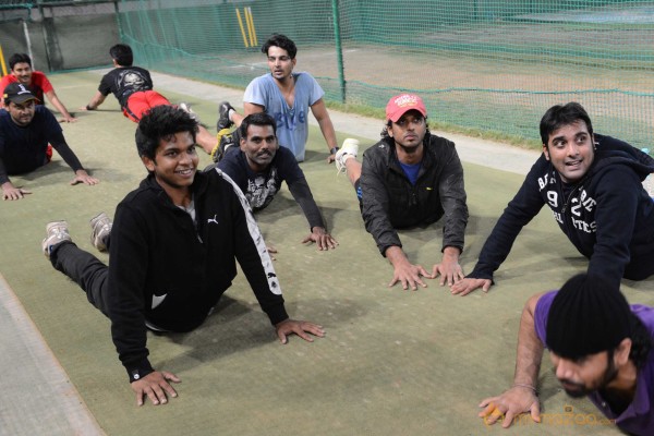Telugu Warriors Practicing For CCL 3 At In Sportz Stadium 