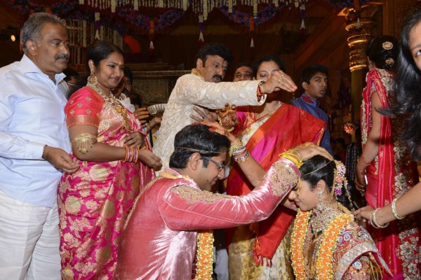 Balakrishna's Daughter Tejaswini Weds Sri Bharat Wedding Photos 